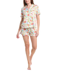 Vera Bradley 2Pc Notch Collar Top & Short Set