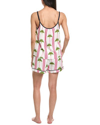 Katie Kime 2Pc Tropical Palm Cami & Short Pajama Set