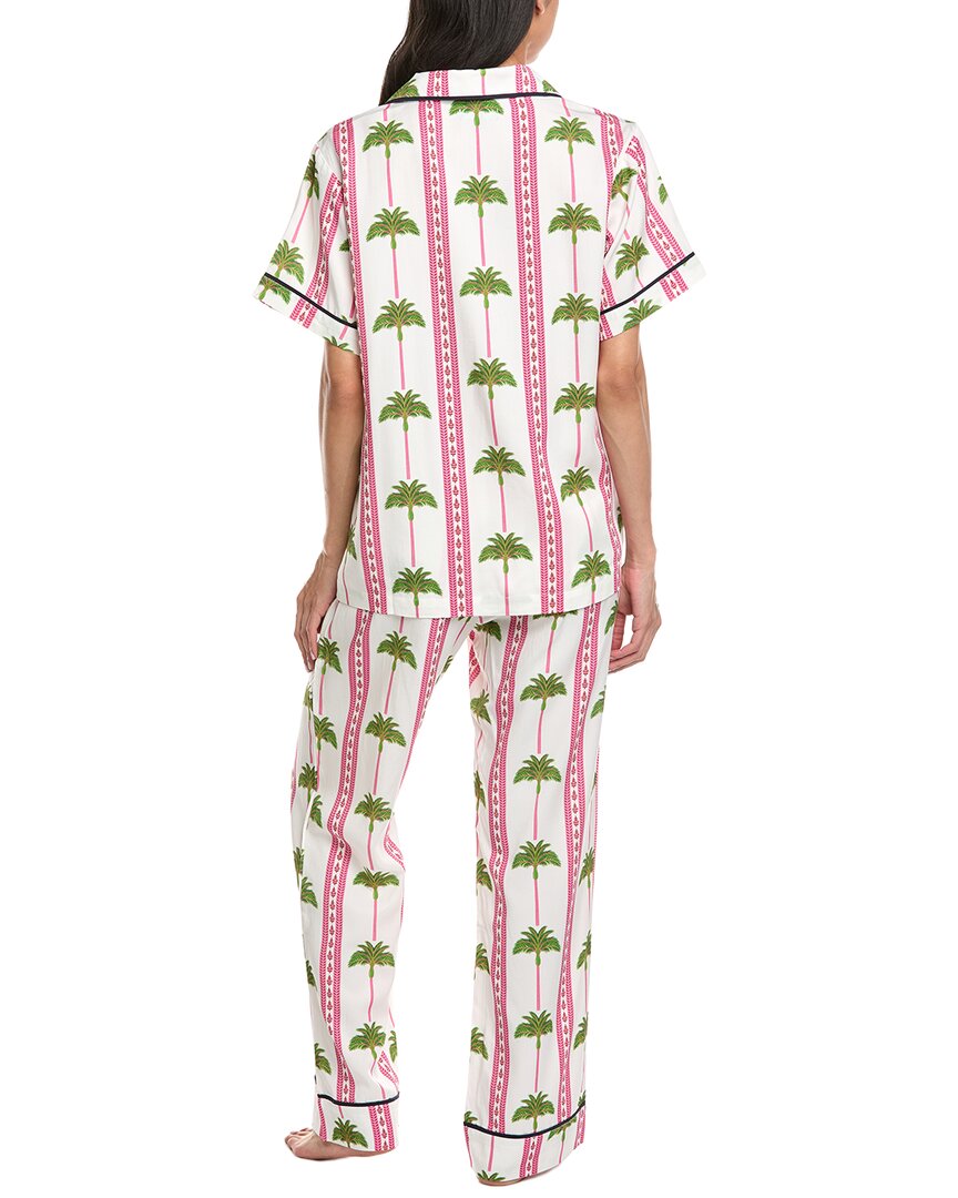Katie Kime 2Pc Tropical Palm Pajama Pant Set