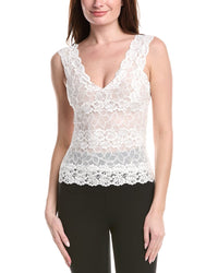 Josie Natori Rose Parfait Allover Lace Silk Tank