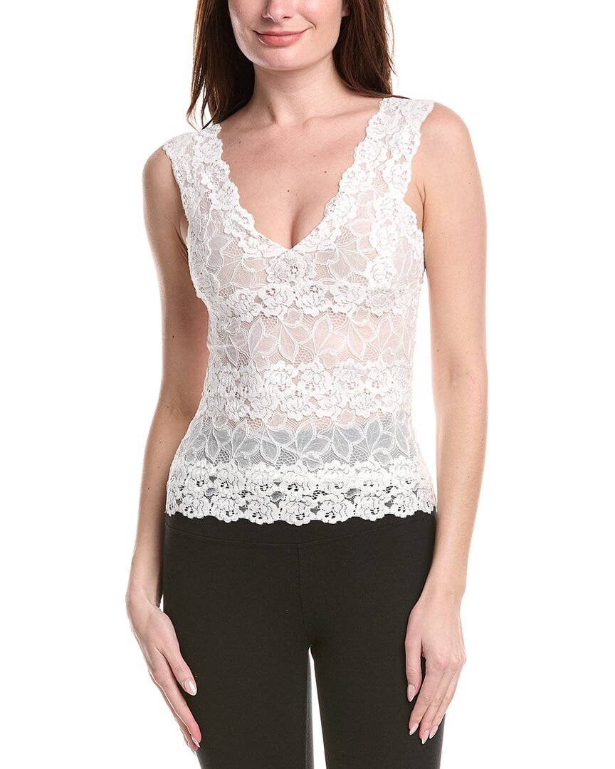 Josie Natori Rose Parfait Allover Lace Silk Tank