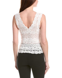 Josie Natori Rose Parfait Allover Lace Silk Tank