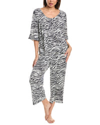 Ellen Tracy Ellen Tracy 2Pc Off-The-Shoulder Top & Wide Leg Pajama Set