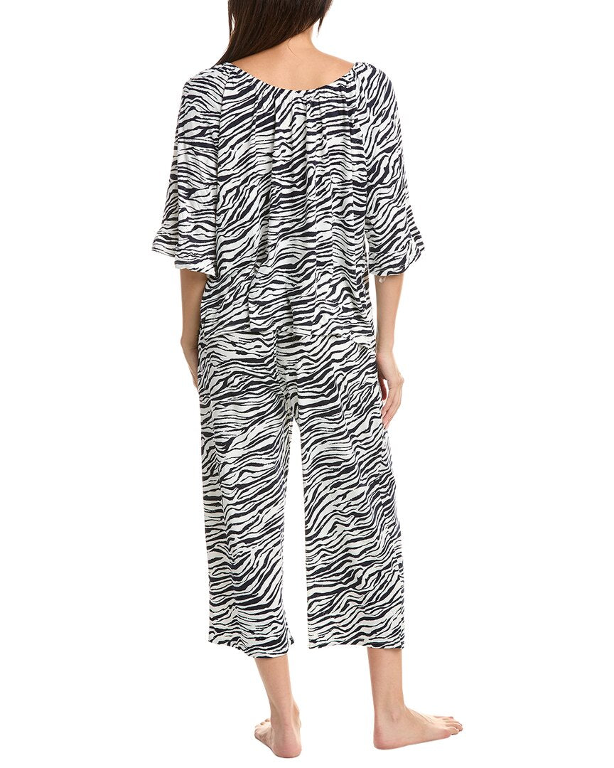 Ellen Tracy Ellen Tracy 2Pc Off-The-Shoulder Top & Wide Leg Pajama Set