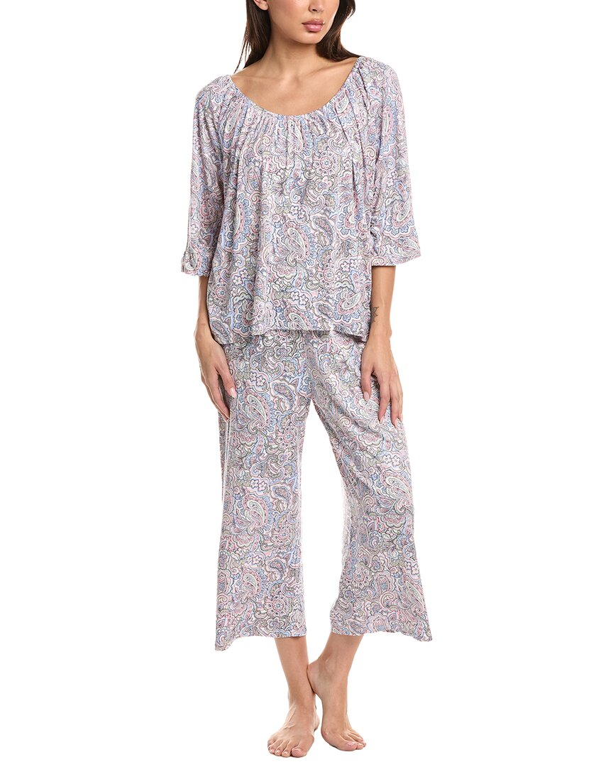 Ellen Tracy Ellen Tracy 2Pc Off-The-Shoulder Top & Wide Leg Pajama Set