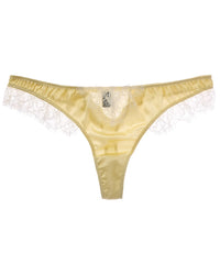Kiki De Montparnasse Lace Inset Silk-Blend Thong