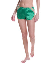 Kiki De Montparnasse Lace Inset Silk-Blend Tap Short