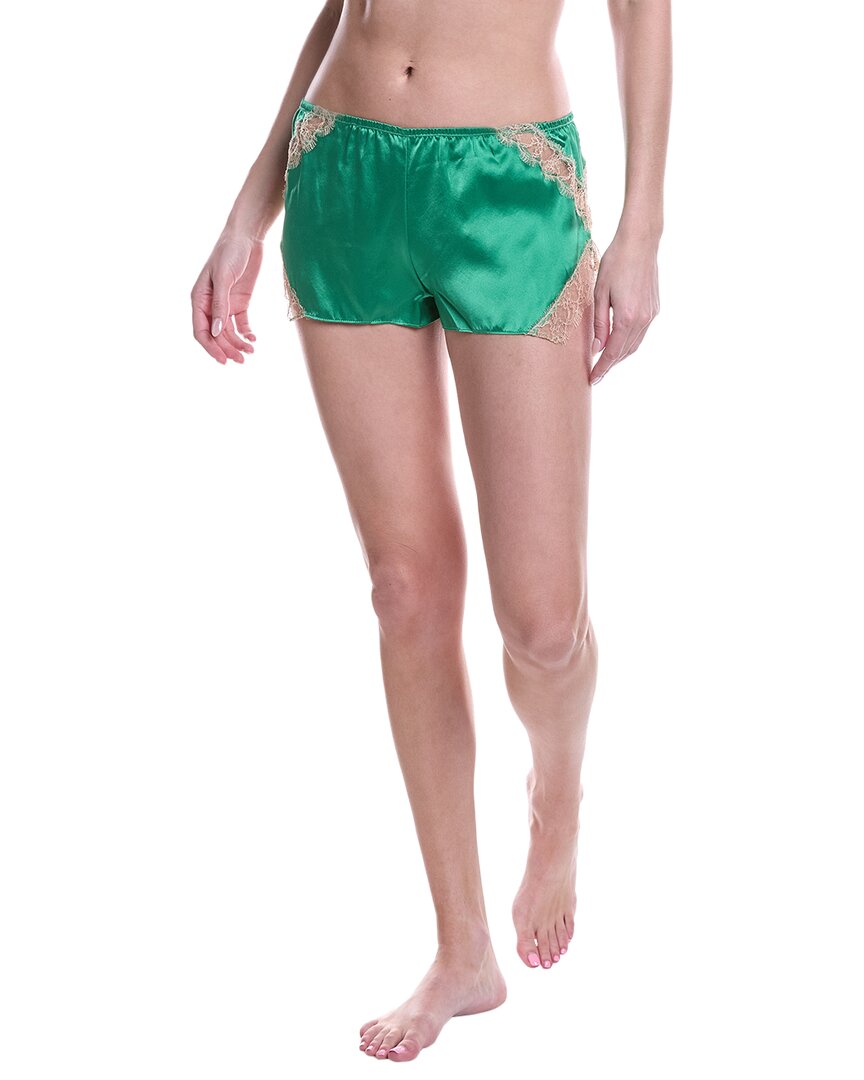 Kiki De Montparnasse Lace Inset Silk-Blend Tap Short