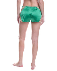 Kiki De Montparnasse Lace Inset Silk-Blend Tap Short