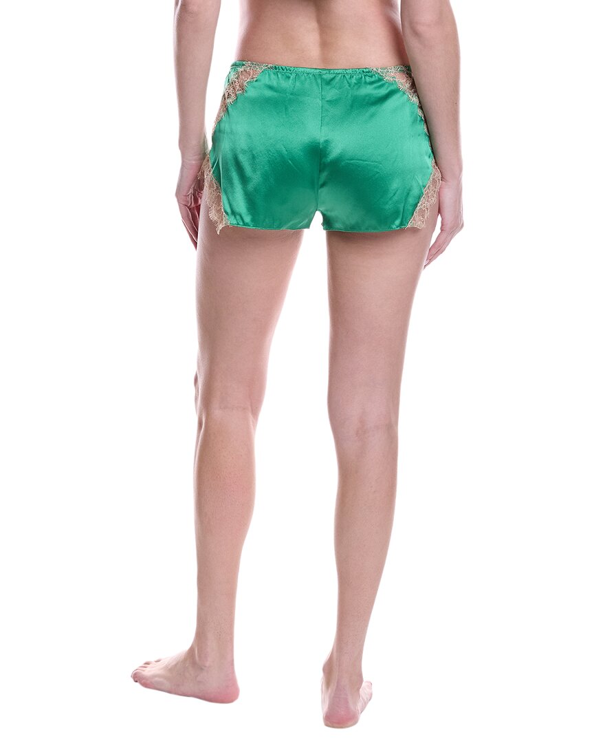 Kiki De Montparnasse Lace Inset Silk-Blend Tap Short