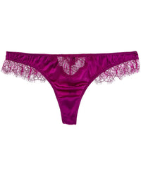 Kiki De Montparnasse Lace Inset Silk-Blend Thong