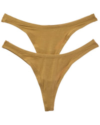 Bamboo Set Of 2 Essential Dipped Thong