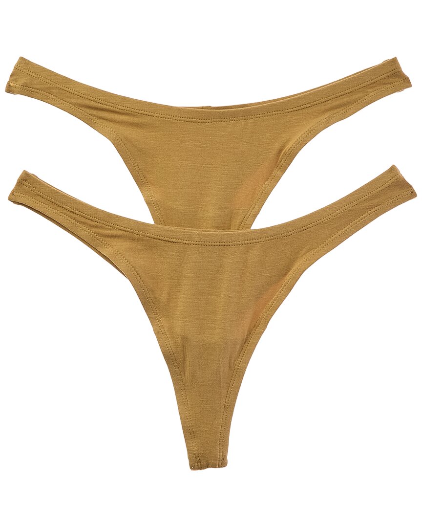 Bamboo Set Of 2 Essential Dipped Thong