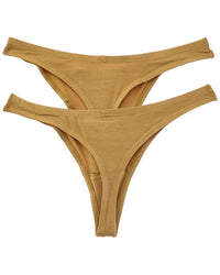 Bamboo Set Of 2 Essential Dipped Thong