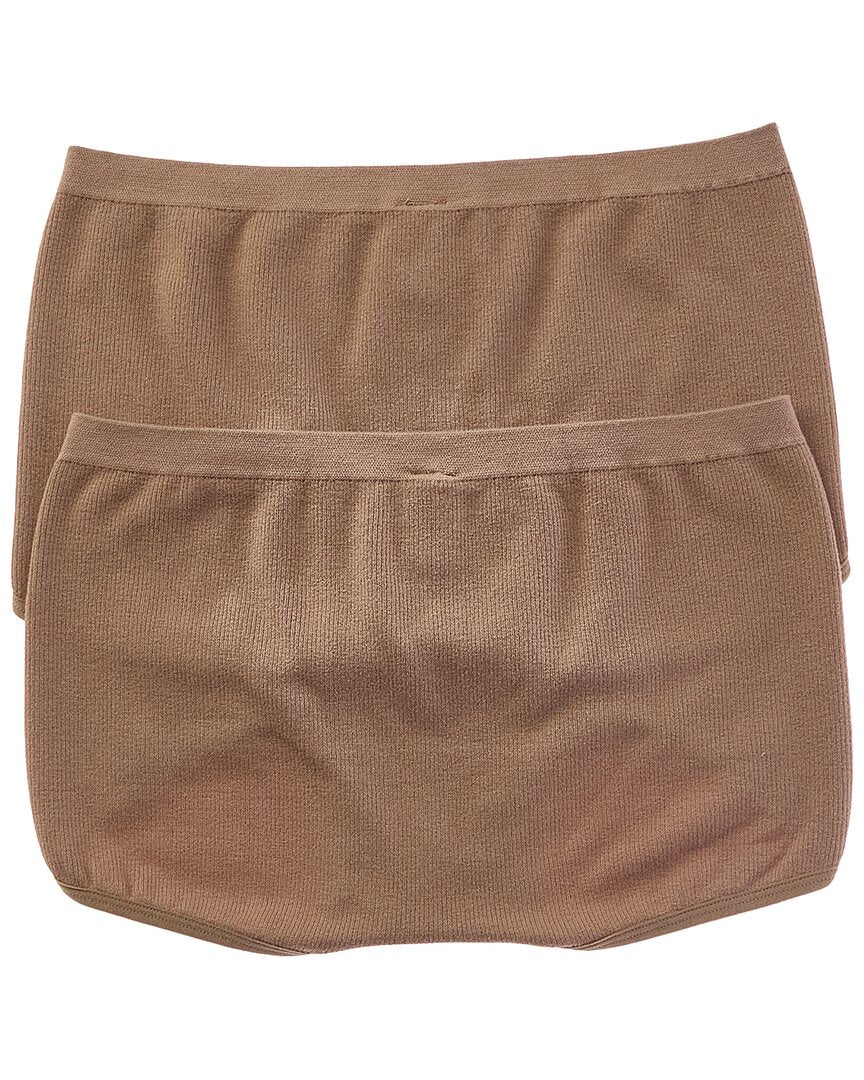 Bamboo Set Of 2 Seamless Micro Rib Boyshort