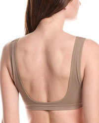 Bamboo Set Of 2 Seamless Rib Scoop Open Back Bralette