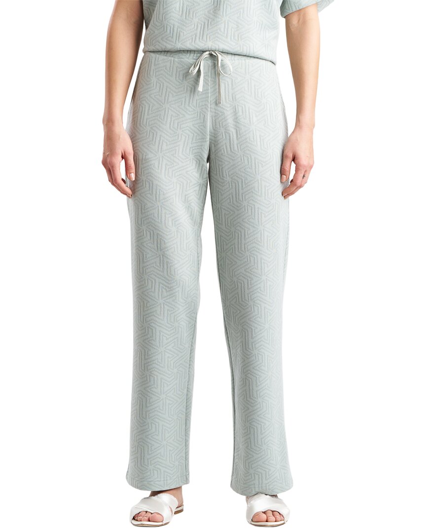 Natori Quilted Geo Knit Jacquard Straight Leg Pant