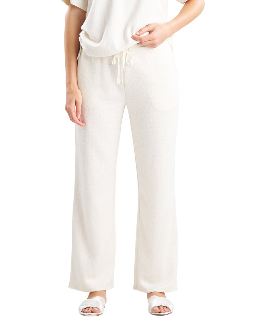 Natori Quilted Geo Knit Jacquard Straight Leg Pant