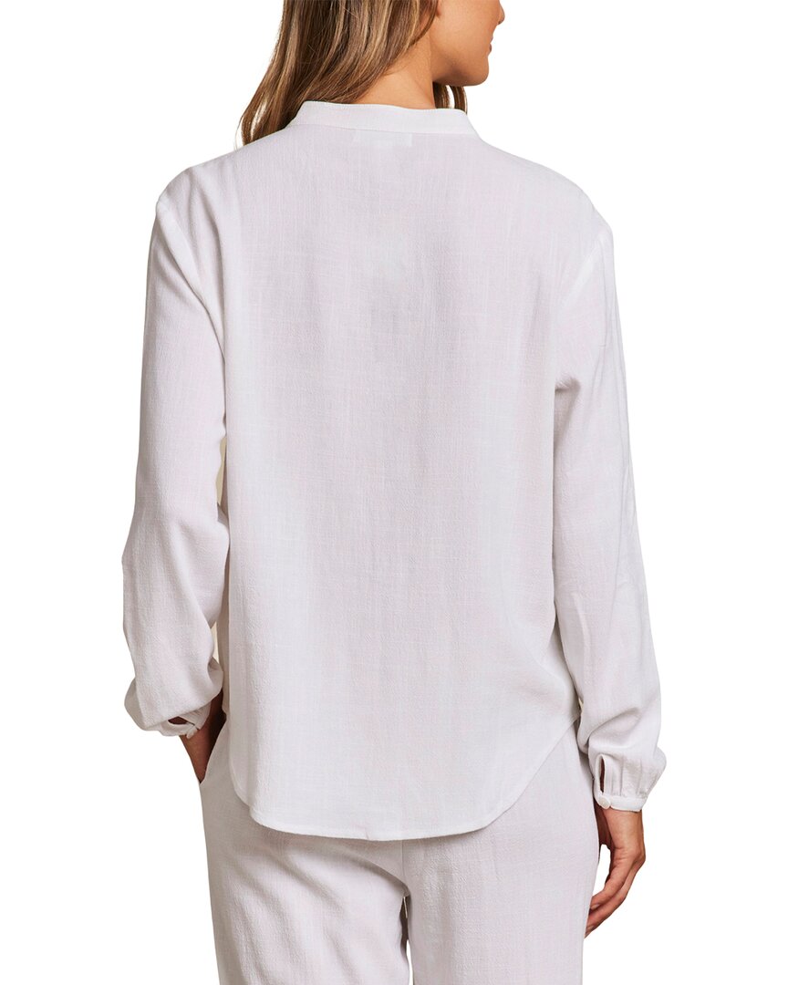 Barefoot Dreams Linen-Blend Blouse