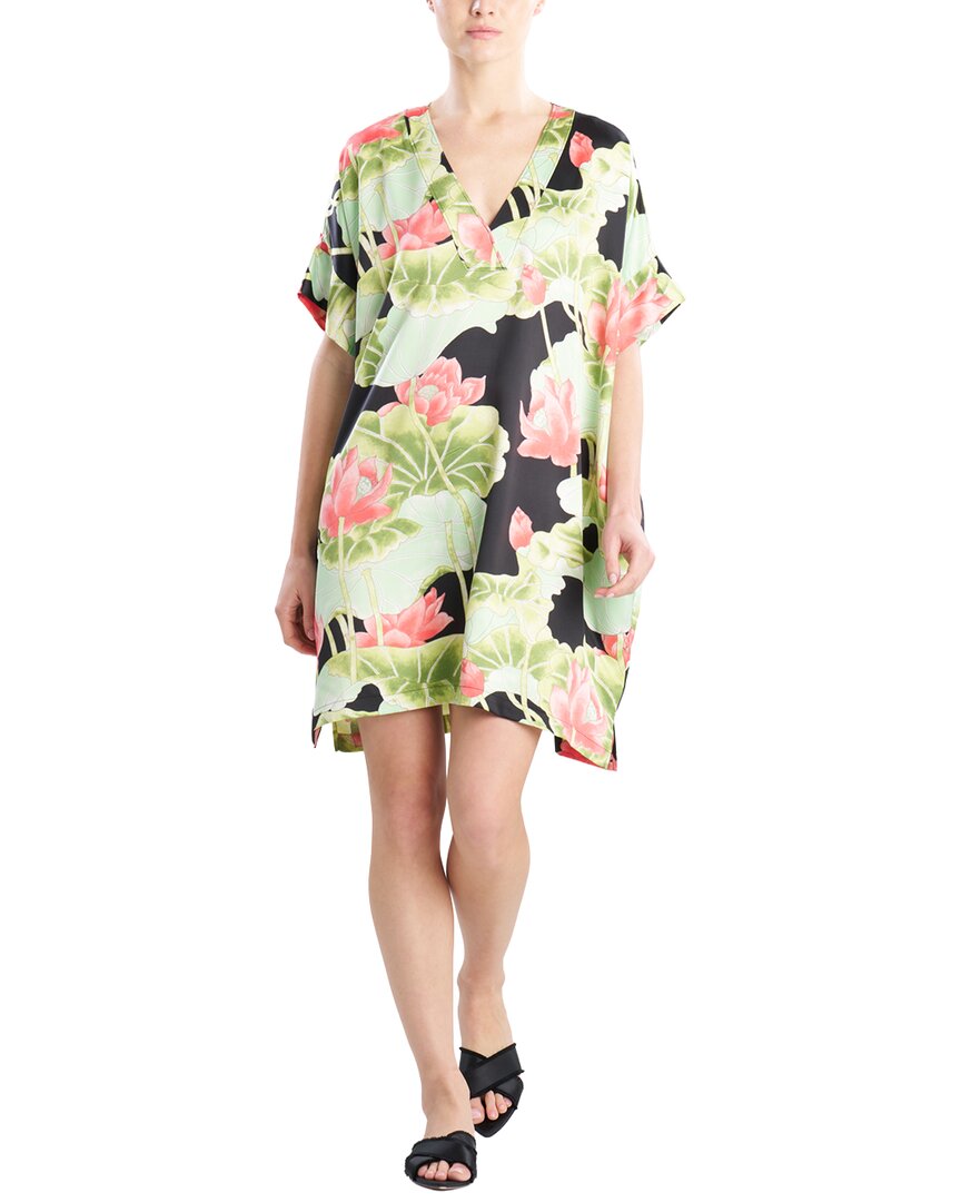 Natori Ascendant Lotus Printed Satin Sleepshirt