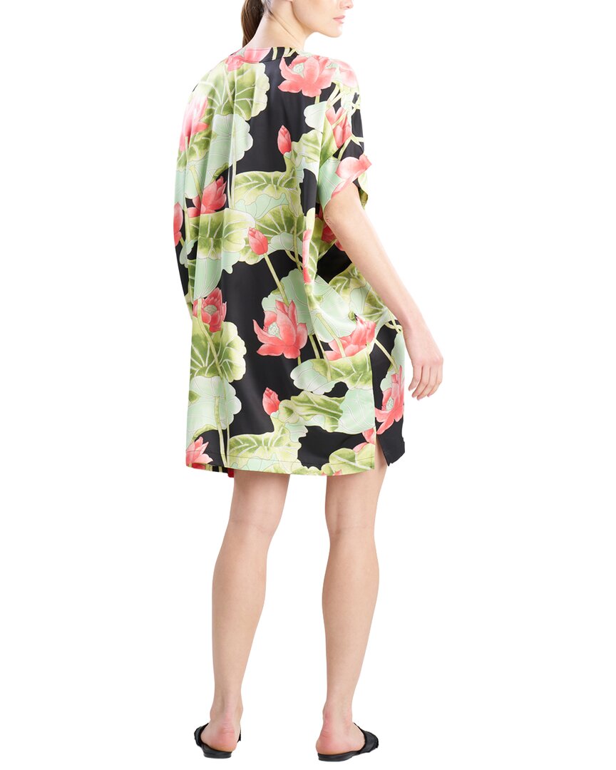 Natori Ascendant Lotus Printed Satin Sleepshirt