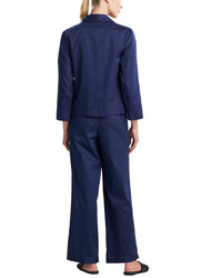 Natori 2Pc Sateen Embroidered Essentials Notch Pajama Set