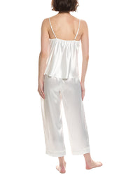 Flora Nikrooz 2Pc Solid Dot Jacquard Cami & Capri Set