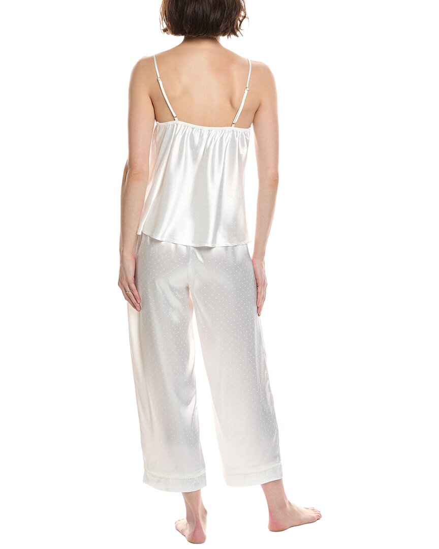 Flora Nikrooz 2Pc Solid Dot Jacquard Cami & Capri Set