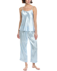 Flora Nikrooz 2Pc Solid Dot Jacquard Cami & Capri Set