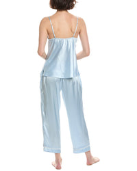 Flora Nikrooz 2Pc Solid Dot Jacquard Cami & Capri Set