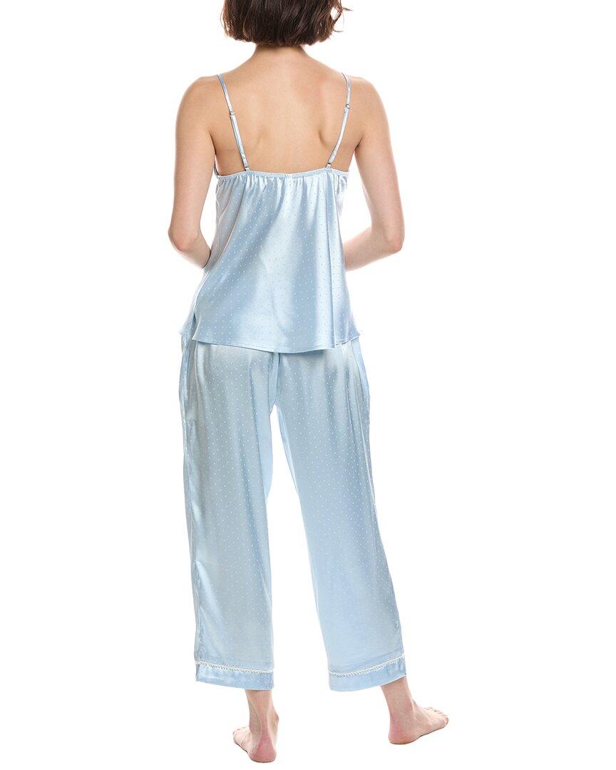 Flora Nikrooz 2Pc Solid Dot Jacquard Cami & Capri Set