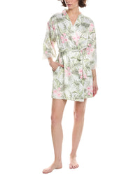 Flora Nikrooz 2Pc Printed Matte Charmeuse, Wrap & Cami Set
