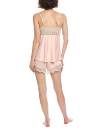 Flora Nikrooz 2Pc Charmeuse Lace Cami & Short Set