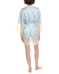 Flora Nikrooz Charmeuse Kimono With Lace