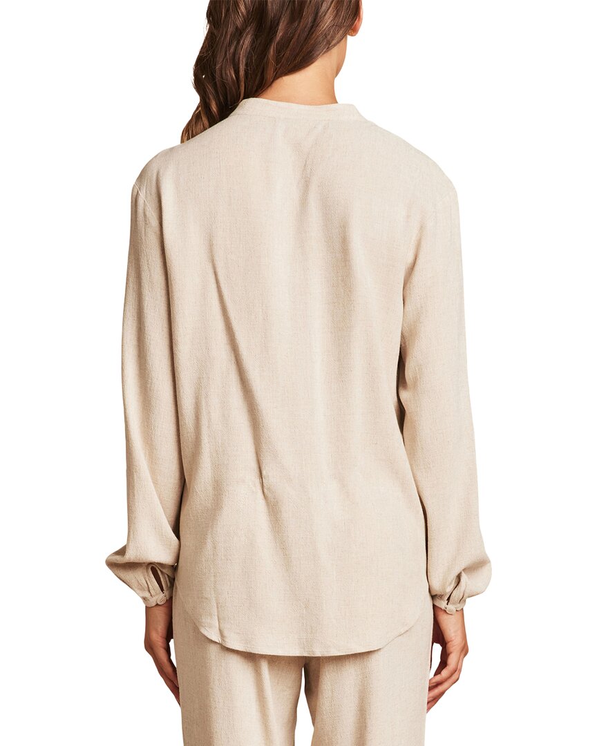 Barefoot Dreams Linen-Blend Blouse