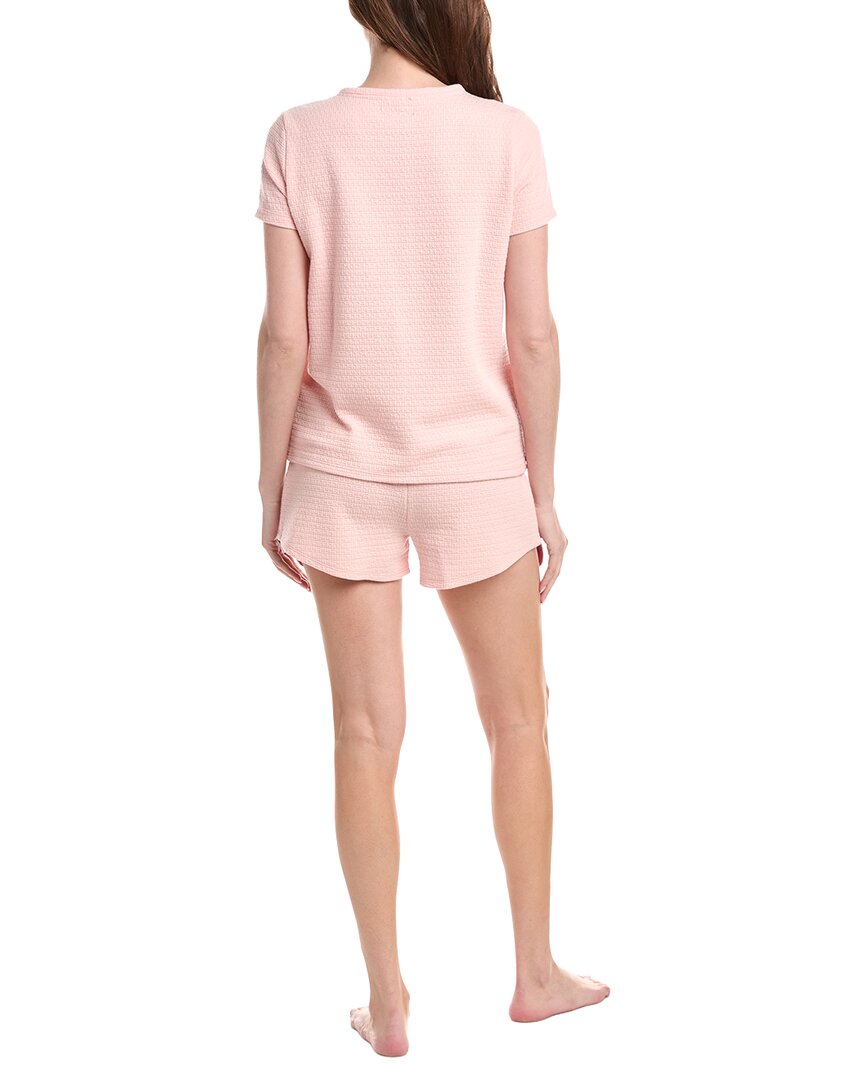 Tommy Hilfiger 2Pc Jacquard Missy Henley Shirt & Short Set