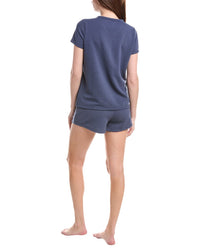 Tommy Hilfiger 2Pc Jacquard Missy Henley Shirt & Short Set