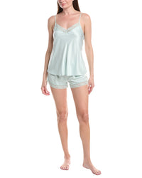 Flora Nikrooz 3Pc Solid Charm Wrap & Solid Charm Cami Set