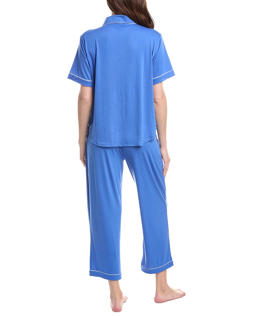 Flora By Flora Nikrooz 2Pc Knit Notch Collar Capri Pajama Set