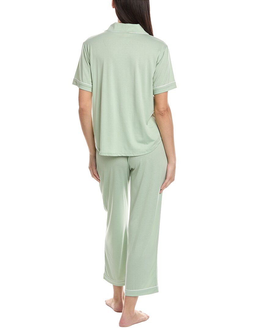 Flora By Flora Nikrooz 2Pc Knit Notch Collar Capri Pajama Set