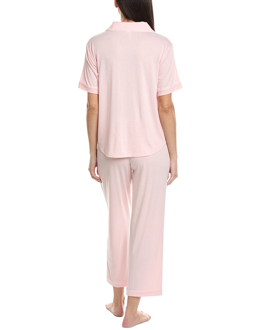 Flora By Flora Nikrooz 2Pc Knit Notch Collar Capri Pajama Set
