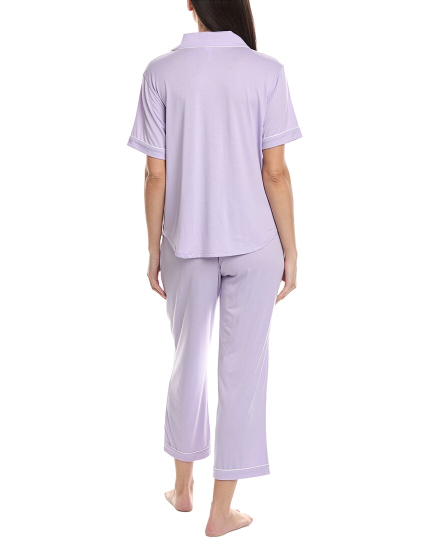 Flora By Flora Nikrooz 2Pc Knit Notch Collar Capri Pajama Set