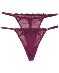 Le Mystere Le Mystere Set Of 2 Lace Allure String Thong