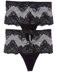 Le Mystere Le Mystere Set Of 2 Lace Allure High-Waist Thong