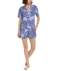 Hue 2Pc Top & Boxer Pajama Set