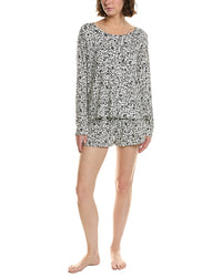 HUE Hue 2Pc Waffel Pajama Set