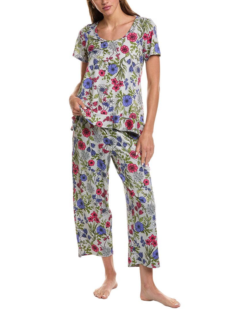 HUE Hue 2Pc Flounce T-Shirt Pajama Set