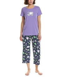 Hue 2Pc T-Shirt & Capri Pajama Set