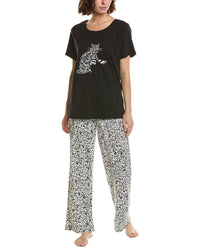 Hue 2Pc Embellished Pajama Set