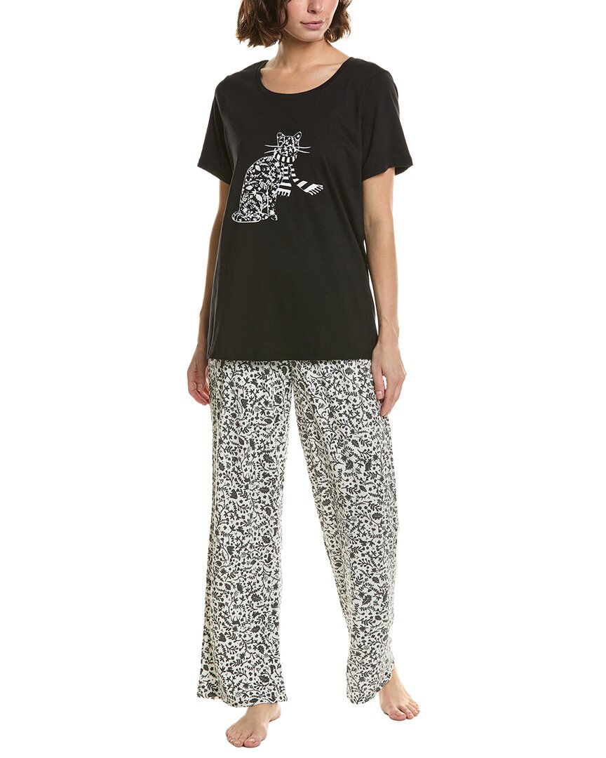 Hue 2Pc Embellished Pajama Set